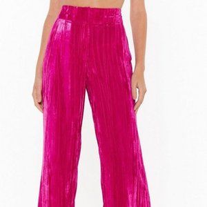Nasty Gal Limited Edition Wide-Leg Velvet Pants
